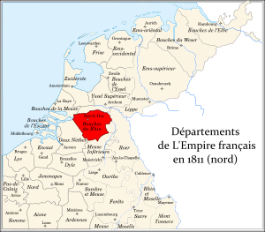 Департамент Устье Рейна на территории исторических Нидерландов в 1811 году
