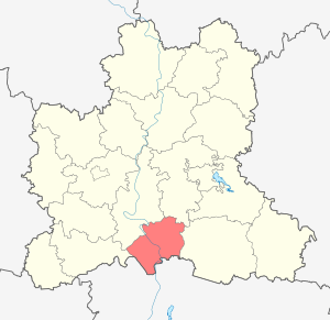 Хлевенский район на карте