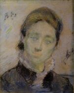Portrait of Charlotte Flensborg by Paul Gauguin, pastel.jpg
