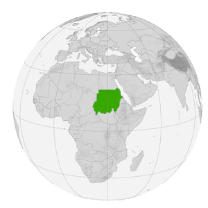 Судан на карте мира