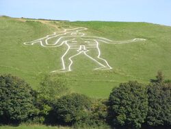 Cerne Abbas Giant after restoration, September 2008 - geograph.org.uk - 974604.jpg