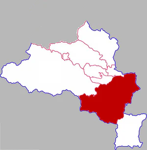 Есянь на карте