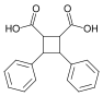 3,4-diphenyl-1,2-cyclobutanedicarboxylic acid.svg