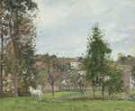 Camille Pissarro - Cheval blanc dans un pré, l’Hermitage, Pontoise (PD 261).jpg