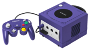 Purple GameCube and controller
