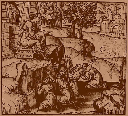 Zlata baba. Андре Тевелӧн «Дӧсмирся космографияись» гравюра (1575)