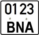Turkmenistan tractor license plate.png