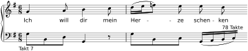BWV 244 Incipit Nr. 19 Ich will dir mein Herze schenken.svg
