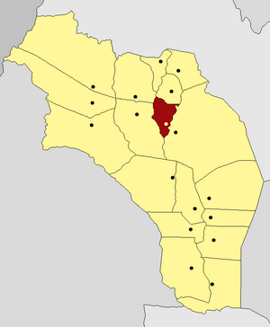 Департамент Санагаста на карте