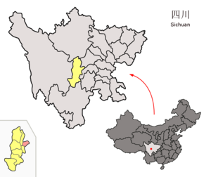 Миншань на карте