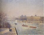Camille Pissarro (1830-1903) - 'Morning, Winter Sunshine, Frost, the Pont-Neuf, the Seine, the Louvre, Soleil D'hiver Gella Blanc', ca. 1901.jpg