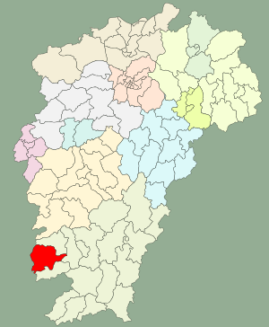 Чунъи на карте