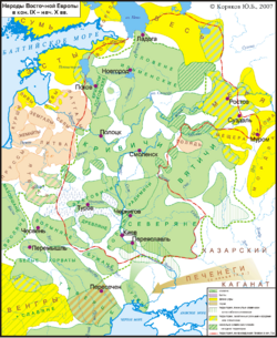 Расселение славян и их соседей в Восточной Европе на рубеже IX-X веков