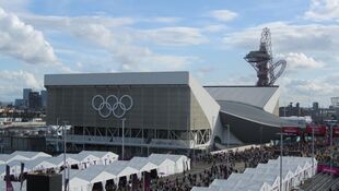 The Aquatic Centre and Orbit viewed from Cisco House.jpg