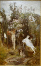 Love Spring by Arnold Bocklin, 1868, oil on canvas - Hessisches Landesmuseum Darmstadt - Darmstadt, Germany - DSC01211.jpg