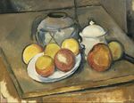 Paul Cézanne - Straw-Trimmed Vase, Sugar Bowl and Apples - Google Art Project.jpg