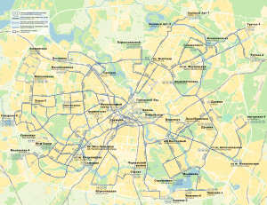 Trolleybus map of Minsk (Belarus), February 2023.svg