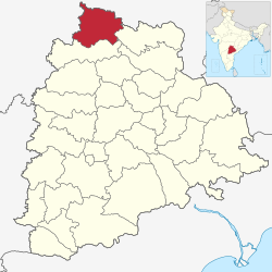 Адилабад на карте