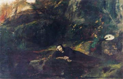 Arnold böcklin, petrarca alla sorgente di valchiusa, 1863-64.JPG