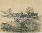 Van gogh Cottages with a Woman Working in the Foreground auvers louvre f1653 jh1993.jpg