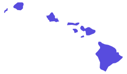 2022 United States Senate election in Hawaii results map by county.svg