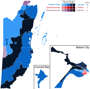 Belize general election 2025 - Results by Constituency.svg