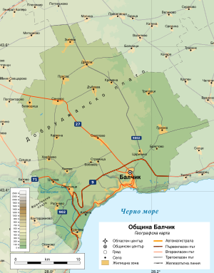 Община Балчик на карте