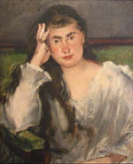 Édouard Manet - Jeune femme accoudée (Marguerite de Conflans) .jpg