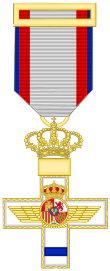 Cross of the Aeronautical Merit (Spain) - Blue Decoration.svg