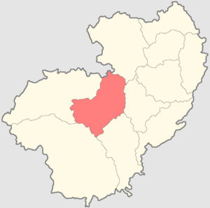 Мещовский уезд на карте