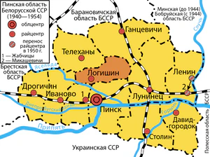 Логишинский район на карте