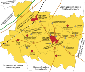 Несвижский район на карте