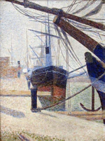 1886 Seurat Hafen von Honfleur anagoria.JPG