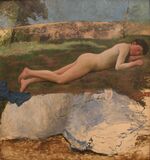 Bazille-Jeune homme nu couché sur l'herbe.JPG