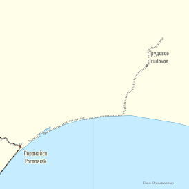 Map Узкоколейная железная дорога Поронайск — Трудовое 2020-04-13.svg