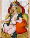 Darbar of Humayun, detail, Humayun. Akbarnama, 1602-4, British Library.png