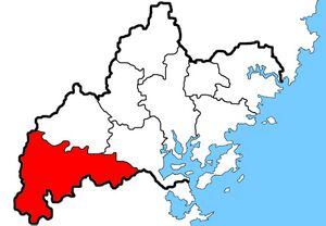 Гутянь на карте