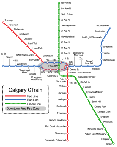 CTrain Route Map with GL (schematic).svg