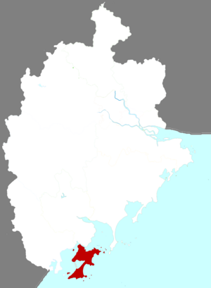 Дуншань на карте