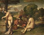 Le Concert champêtre, by Titian, from C2RMF retouched.jpg