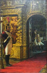 Marshal Davout in Chudov Monastery (Vereshchagin).jpg