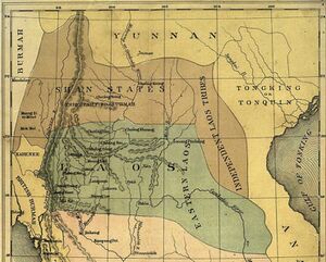 Northern section of Map of Siam, Laos, Cambodia, and Shan States (1884).jpg