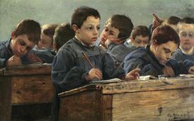 P L Martin des Amoignes In the classroom 1886.jpg