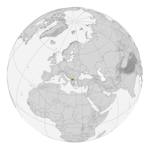 Северная Македония на карте мира