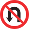 Wendeverbot/Interdiction de faire demi-tour sur la route suivie jusqu’à la prochaine intersection/Divieto di svolta ad U