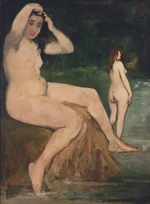 Edouard Manet - Banhistas no Sena (Academia).jpg