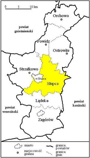 Слупца на карте