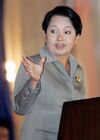 President Gloria Macapagal-Arroyo gestures to emphasize a point.jpg