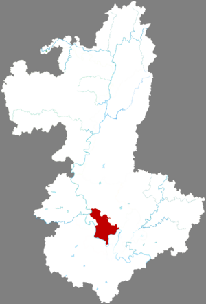 Любэй на карте