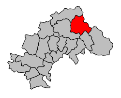 Кантон на карте департамента Верхние Альпы